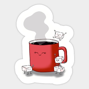 Happy cup of coffee Sticker